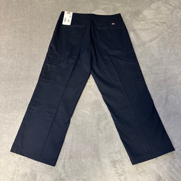 Dickies 8UU Womens Navy Blue Work Cargo Pants New Tags RN20697 Capris Ankle - Picture 2 of 10